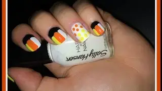 Candy Corn Nail Art Tutorial