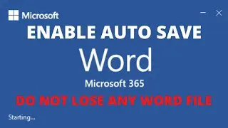 Включить автоматическое сохранение в Word
