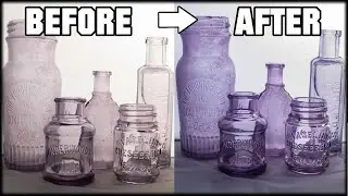 How to Turn Antique Bottles Purple! In Under a Week! Turning Manganese Glass Bottles Purple!