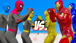 Team Spider-Man vs Team Iron Man 💥 Epic Superhero Battle