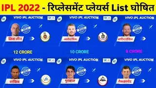 IPL 2022 - All Replacement And Reserve Players List & Their New Teams