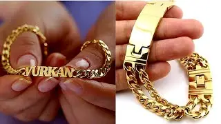💪💪 Trendy Name gold bracelet design for men💪💪