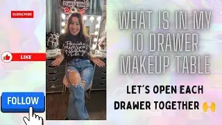 let's check out what is in my 10 drawer makeup table