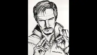 Doctor Strange - Benedict Cumberbatch - Whiteboard Drawing