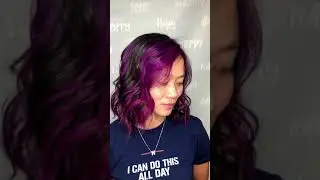 Fashion color ,purple / long bob w/beach&rsquo;s waved