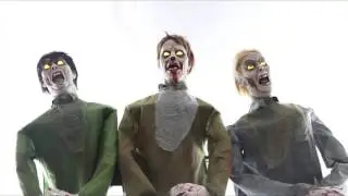 Zombie Horde Animated Halloween Prop Lifesize Haunted House Horror Animatronic