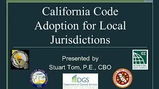 California Codes Adoption Workshop