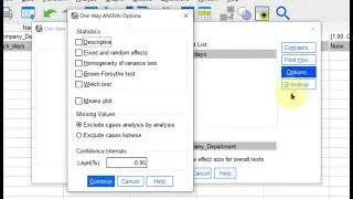 Brown Forsythe Test for Equality of Means in SPSS