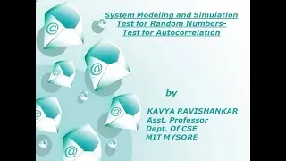 SMS|SESSION-5|Test for Random Numbers|Test for Autocorrelation