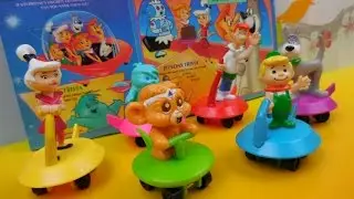 1990 WENDY'S THE JETSONS MOVIE SET OF 6 KIDS MEAL TOYS VIDEO REVIEW