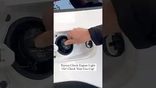 Check your gas cap if your check engine light is on in your Toyota vehicle #toyota