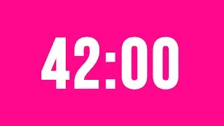 42 Minute Countdown Timer No Music With Alarm Clock At The End