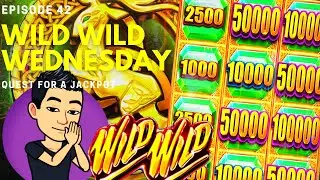 ★WILD WILD WEDNESDAY!★ QUEST FOR A JACKPOT [EP 42] 🤠 WILD WILD EMERALD Slot Machine (Aristocrat)