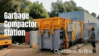 Garbage Compactor Station Working Operation 10Ton