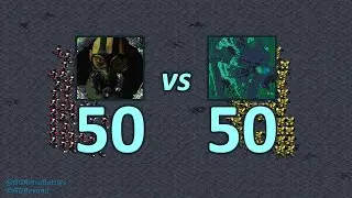 50 Goliaths vs 50 Dragoons - Even Numbers - StarCraft Retro Battles