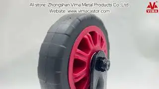 VIMA Red and Black PU PP Fixed Plate Heavy duty caster