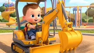 Construction Vehicles Song for Kids 🚜 Dump Truck, Excavator & Bulldozer | Fun Playground Rhyme