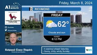 Dry Friday in RVA, but more rain this weekend. Meteorologist Sean Sublette has the forecast
