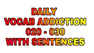 020-030 Daily Vocab Addiction || PPSC || SSC ||UPSC || Bank || Exams || PUDA || PSPCL || Patwari