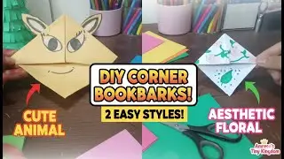How to Make a Corner Bookmark 📚 Easy Origami for Beginners 2 Styles! #diy #diycraft #kidscraft #art