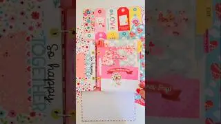 More of inside my 6x8 Lots of Love Doodlebug mini album! 🍒🫶 #Valentines #heart #pinkred #craft ✨️🩷❤️