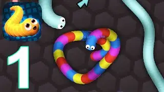 Amaze Snake io Gradient Worms Gameplay Walkthrough Part 1 (IOS/Android)