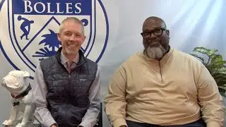 Tyler Hodges with Coordinator of Inclusion and Belonging Michael Stephens