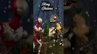 Godzilla and his friends celebrating Christmas ￼