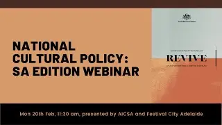 National Cultural Policy: SA Edition Webinar