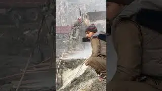 #viralshorts #drilling #mountains #mountainlife #bush #towercrane #rockcrusher
