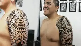 Tatuaje maor&iacute; en el brazo de Javier Sesi&oacute;n 1 - Moa Madrid Tattoo, tatuador maor&iacute; en Madrid