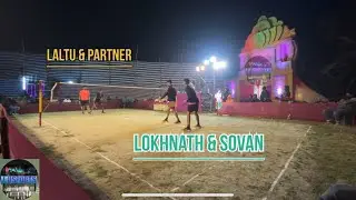Lokhnath & sovan vs Laltu & partner outdoor badminton tournament match #badminton