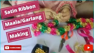 Bhagwan ki Maala | satin ribbon garland for Ganpati | DIY homemade easy and simple garland step wise