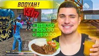 JOGANDO APOSTADO AT&Eacute; PAGAR O ALMO&Ccedil;O! FREE FIRE MOBILE