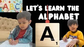 Toddler learn and write letter A for preschool kids 