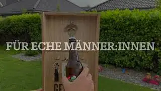 Bier gewinnt - das Kronkorken-Spiel f&uuml;r echte M&auml;nner:innen aus Holz und Acryl