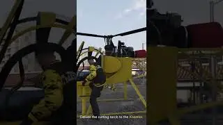 hook on a traffic lights with a helicopter