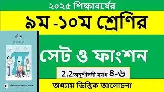 নবম দশম শ্রেণীর গণিত সেট ও ফাংশন  অনুশীলনী 2.2