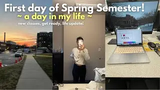 FIRST DAY of SECOND SEMESTER VLOG | Towson University