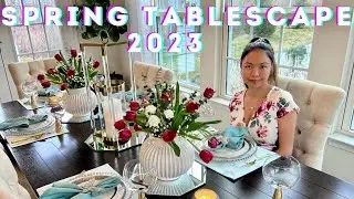 New* DECORATE WITH ME | GLAM SPRING TABLESCAPE #decoratewithme
