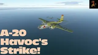 USAAF & British Bombers Strike Train Station! [A-20 Havoc] IL-2 Sturmovik Cinematic Work