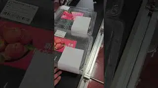 Top side self adhesive sticker two sides labeling machine for plastic container #automaticlabeler