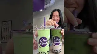 matcha bubble tea at chatime!!! 🍵🧋