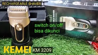 Kemei km 3209 switch on/off berbeda,bisa di kunci, shaver cas duduk, profesional shaver