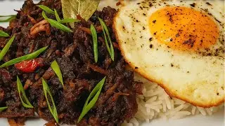 Crispy Tuna Flakes Adobo Recipe | Easy Filipino Ulam with Sunny Side Up Egg