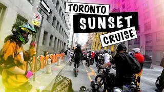 Toronto E-Rider's Sunset Cruise | PEV Group Ride | Vsett 10+ Electric Scooter | DJI Osmo Action 4