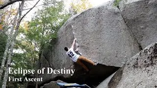 Eclipse of Destiny (V10) FA - Pawtuckaway, NH