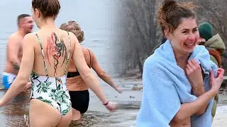 EPIPHANY 2025, SWIMMING GIRLS, ICE WATER BATHING, BAPTISM, КРЕЩЕНИЕ 2025