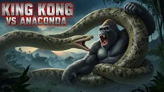 Epic Battle : KING KONG vs ANACONDA #cartoon #shorts #kingkong #anaconda #fight