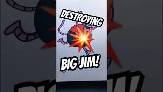 Destroying My Drawing Of Big Jim With Posca Markers #posca #art #dogman #shorts #viral
